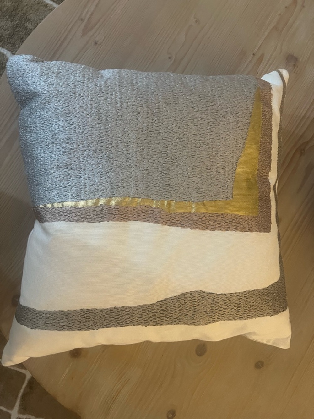 West Elm 20 x 20 Accent Pillow Pink and Gold. Includes insert